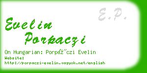 evelin porpaczi business card